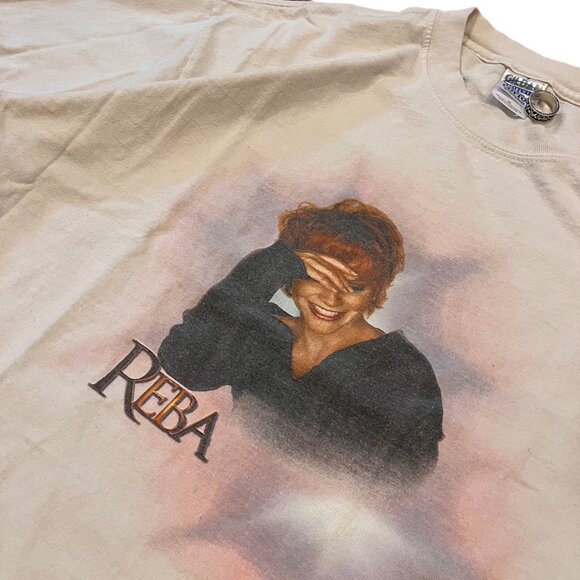 Vintage Reba 2001 Tour T-Shirt Mens XL White Country Music Y2K Fade - Picture 4 of 5